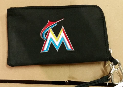 Miami Marlins ID Wallet Wristlet Cell Phone Case Charm 14 Purse Gift Cover