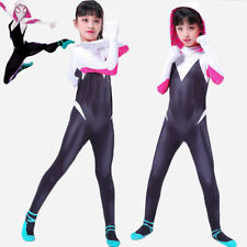 Gwen Stacy Spider Girl Cosplay Costume Spider-Gwen Zentai Suit  For Adult & Kids