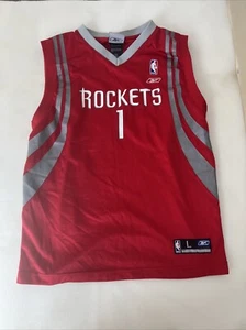 Houston Rockets Tracy McGrady #1 Reebok Youth Jersey Sz Large Red Basketball NBA - Picture 1 of 7