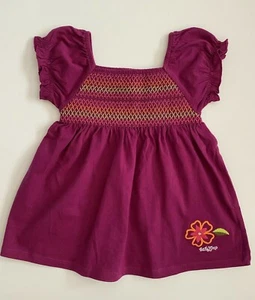 Baby Gap Girls Blouse Top Short Sleeve Purple Size 4 NEW - Picture 1 of 3