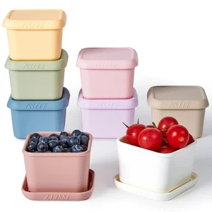 8Pack 6oz Silicone Snack Containers for Kids, Reusable Small Containers with ... - Picture 1 of 9