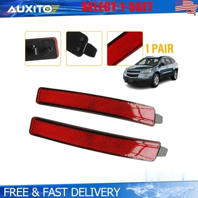 后保险杠反射灯组件适用于雪佛兰 Traverse 2009 - 2012 红色镜头 2-10X — 第 1/4 张图片