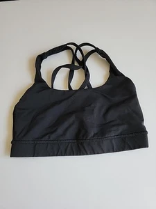 lululemon sports bra no padding racer back black Size 2 - Picture 1 of 5