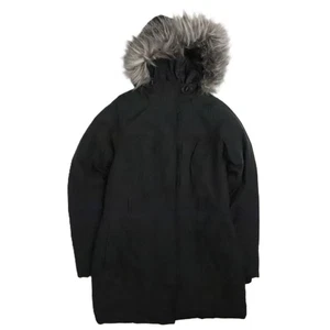 The North Face Parka Coat Jacket Womens Size Small Black Faux Fur Hood - Picture 1 of 9