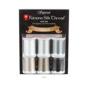 13301-NEUT Kimono Silk Set Neutral Collection 6 Spool Thread, - Picture 1 of 1