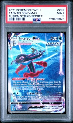 PSA 9 Pokemon TCG 2021 Sword & Shield Fusion Strike #266 Fa/Inteleon Vmax MINT - Image 1 of 2