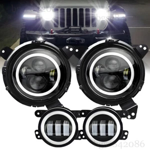 Faros LED con soporte de 9"" de 4"" para Jeep Wrangler JL Gladiator JT Willys - Imagen 1 de 18