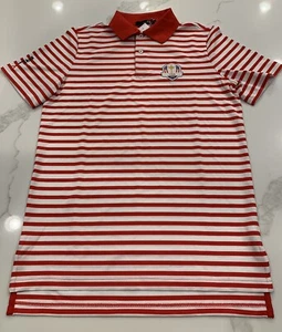 Ralph Lauren RLX USA 2016 Ryder Cup Red White Golf Shirt Striped Mens Sz S - NWT - Picture 1 of 7