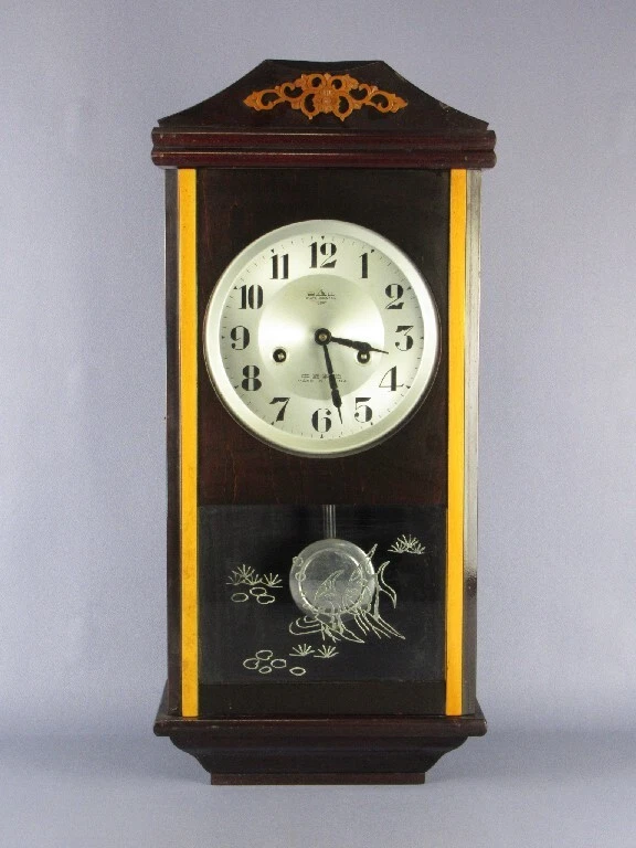 Reloj péndulo de pared mecánico vintage White Mountain de 15 días Foto 1 de 4