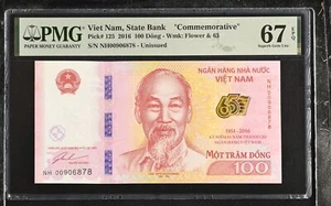 Vietnam 100 Dong 2016 Commemorative 65th P 125 Superb Gem UNC PMG 67 EPQ - Picture 1 of 3