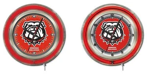 Anillo doble de neón ""Bulldog" de la NCAA - logotipo reloj logotipo equipo universitario logotipo - Imagen 1 de 9