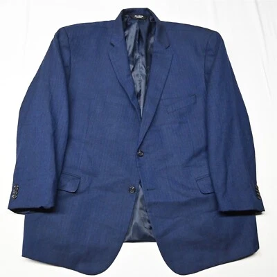 Chaqueta Blazer Abrigo Deportivo Jos A Bank 52R Azul Marino Espiga Franela 100% Lana Foto 1 de 4