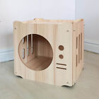 (TV Model)Wooden Cat Cave Bed Large Space Innovative Eco Friendly Sturdy Cat