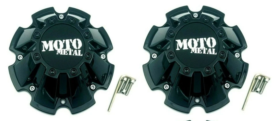 2 PACK M793BK01 Moto Metal Gloss Black Wheel Center Cap CAP M-793 - Image 1 of 4