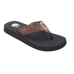 Yellow Box Wally hellbraune Damen-Flip-Flop-Sandale Größe 9 oder 10 - Bild 1 von 9