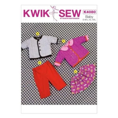 Kwik Sew Pattern K4080 | Baby Jacket, Pants & Skirt | Sizes XS - XXL | Nb - 2yrs - Image 1 of 2
