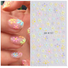 5D Nail decals Embossed Daisy flowers for brides Decal nail decoration DIY