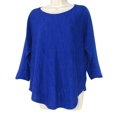 Camisa Pullover Tejida Moth Anthropologie Mujer Talla S Azul con Manga Transparente   Foto 1 de 4