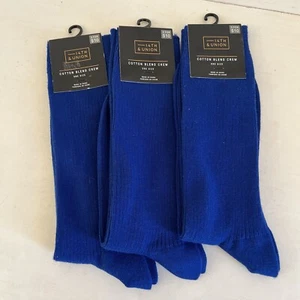3 pares de calcetines azules talla única 14th & Union de mezcla de algodón talla única - Imagen 1 de 5
