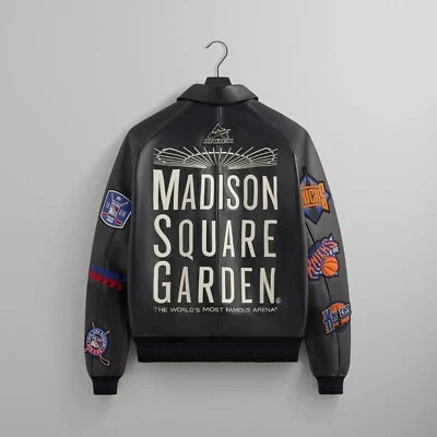 Avirex Knicks x Rangers Madison Square Garden Leather Varsity Jacket – NWT - Image 1 of 4