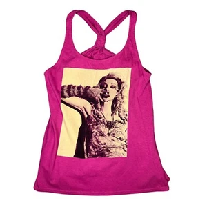 HYSTERIC GLAMOUR Vtg Y2K Purple Courtney Love Print Loose Fit Singlet Tee Sz O/S - Picture 1 of 7