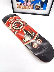 Skateboard Shepard Fairey Obey Factory 2008 Signed - Imagen 1 de 5