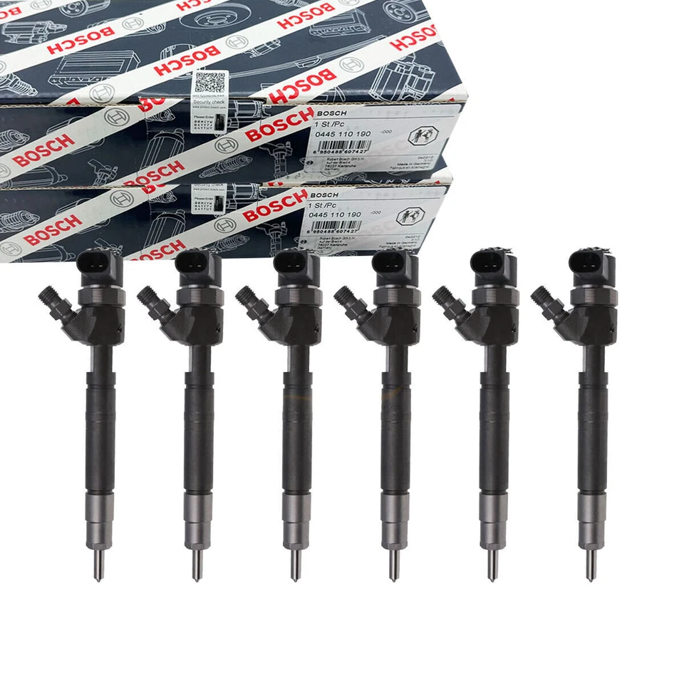 6X 0445110190 0445110189 6110701687 Fuel Injectors For Mercedes Benz Sprinter Foto 1 de 4