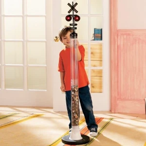 Kids Boys Lighted Train Rail Road Crossing Stand Up Coin Bank 54"H Xmas Gifts - Picture 1 of 4