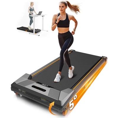 Incline Walking Pad Treadmill, 2.5HP Portable Under-Desk Treadmill, 330lb Capaci