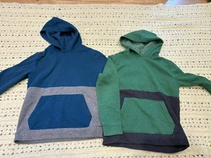 Boys 8 hoodie sweatshirt lot tek gear ultrasoft fleece color block - Picture 1 of 4