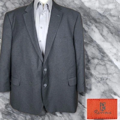 Renoir Suit Jacket Blazer Mens 54R Charcoal Double Vented Foto 1 de 4