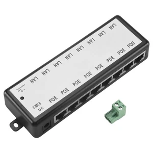 1X(8 Ports Poe Injector Poe Splitter for Cctv Poe Camera Over Ethernet4707 - Afbeelding 1 van 7