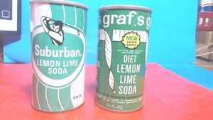 Vintage-- Suburban-&- Grafs-2--SS- Soda Cans 12oz. - Picture 1 of 6