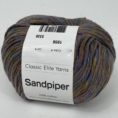 Hilos Elite Clásicos Gaitero 100% Algodón Worsted DK Multicolor Azul Púrpura Foto 1 de 4