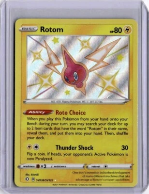 Pokemon Card - Rotom - Shining Fates: Shiny Vault SV038/SV122 Shiny Holo Rare - Image 1 of 2