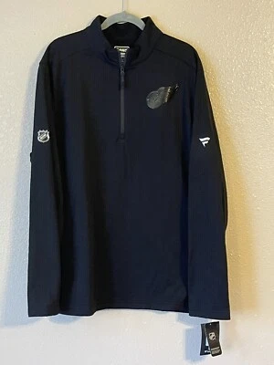 Jaqueta masculina 2XL nova com etiquetas Detroit Red Wings Fanatics autêntica treinamento profissional 1/4 com zíper - Imagem 1 de 4