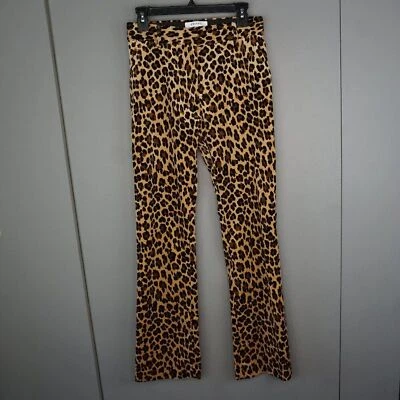 Frame Women's Trouser Pant Mini Boot High Rise in Cheetah Print Velvet sz 2 New - Image 1 of 4