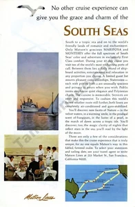 1965 Matson Lines South Seas Vintage Print AD, Unique Gift Idea! (588) - Picture 1 of 1