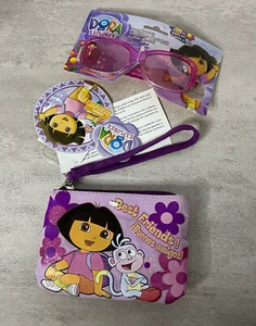NEW Nickelodeon Dora the Explorer Hand Bag Purse Girls And Pink Dora Sunglasses - Picture 1 of 6