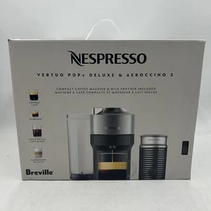 Nespresso Vertuo POP+ Deluxe Coffee & Espresso Machine w/ Milk Frother, Titan - Picture 1 of 9