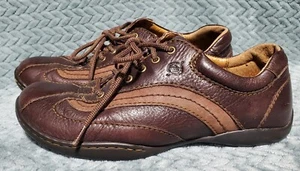 Born Palmera Handcrafted Brown Leather Casual Oxfords W61035 Women's Size 7/38 - Picture 1 of 8