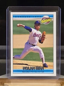 1992 DONRUSS NOLAN RYAN #154 RECORD 7TH NO-HITTER MLB BASEBALL CARD NM+ - Picture 1 of 2