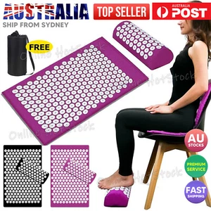 Yoga Massage Acupressure Mat Shakti Sit Lying Mats Pain Stress Soreness Relax AU - Picture 1 of 11