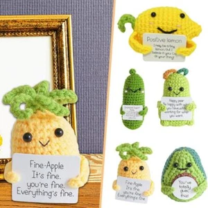 Yarn Fruit Crocheted Doll Knitting Pear Doll Room Decor R7S9 - Picture 1 of 16