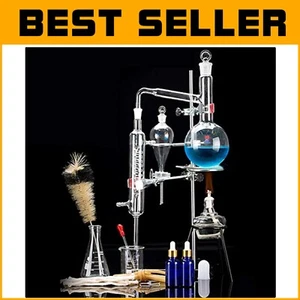 Distillatore in vetro completo 15 pezzi - Crea i tuoi oli essenziali - Foto 1 di 11