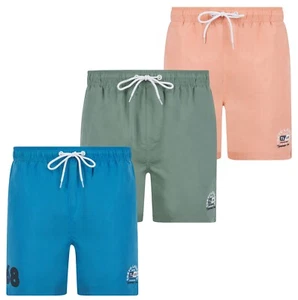 Mens Tokyo Laundry Plain Swim Shorts Beach Summer Mesh Lined Holiday S-XXL - Picture 1 of 13
