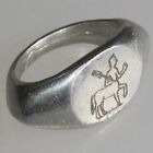 A PERFECT ANCIENT STYLE ROMAN SOLID SILVER RING