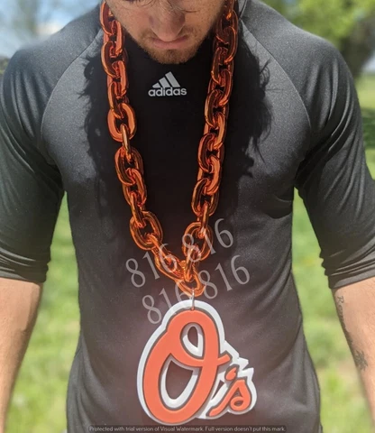 Baltimore Orioles Fan Chain, Giant Necklace Licensed MLB Cover