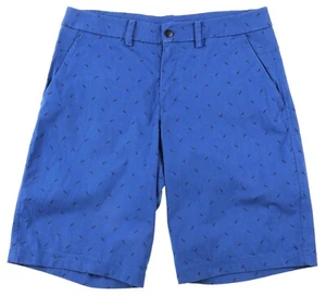 Pantalones cortos chinos Lululemon para hombre con estampado azul mezcla de algodón orgánico frente plano 34 - Imagen 1 de 6