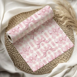 Pink Ribbon Pattern Wrapping Paper A1 A2 Sheets Birthday Gift Wrap W59 - Picture 1 of 5